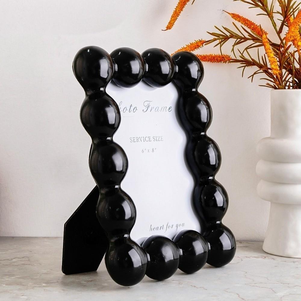 8 Inch Resin Photo Frame Luxury Picture Display Frame DIY Round Ball Border Frame Office Desk