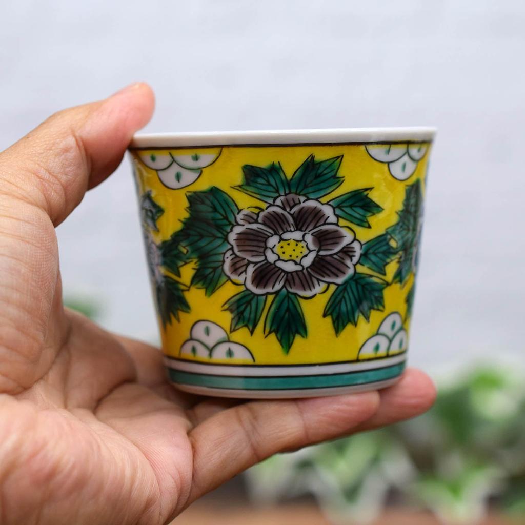 Soba Choco Stylish Kutani Ware Soba Choko Yoshidaya Peony Ceramic Japanese Tableware Made In Japan