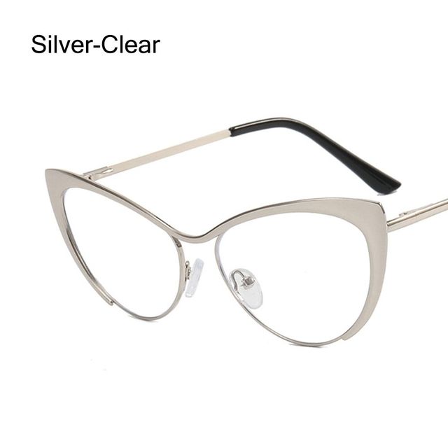 

Поступление, стальная кожаная треугольная металлическая оправа для очков «кошачий глаз», очки с защитой от синего света, компьютерные очки, оправа для очков для близорукости