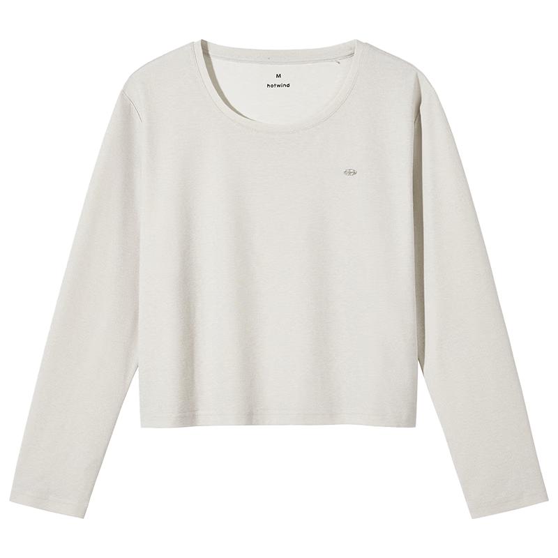 Hotwind Women's Shiny Long Sleeve T-Shirt F09W26701