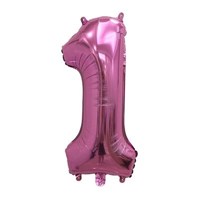 32inch Number Balloons Pink Children Party Supplies Aluminum Film Balloon 0 1 2 3 4 5 6 7 8 9 Years Old Inflatable Gifts