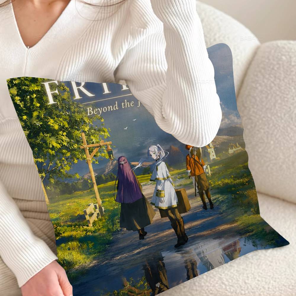 Frieren Beyond Journey's End Pillow Anime Pillow Sofa Bed Head Pillow Cover Cushion Cover 45x45 cm Fashion
