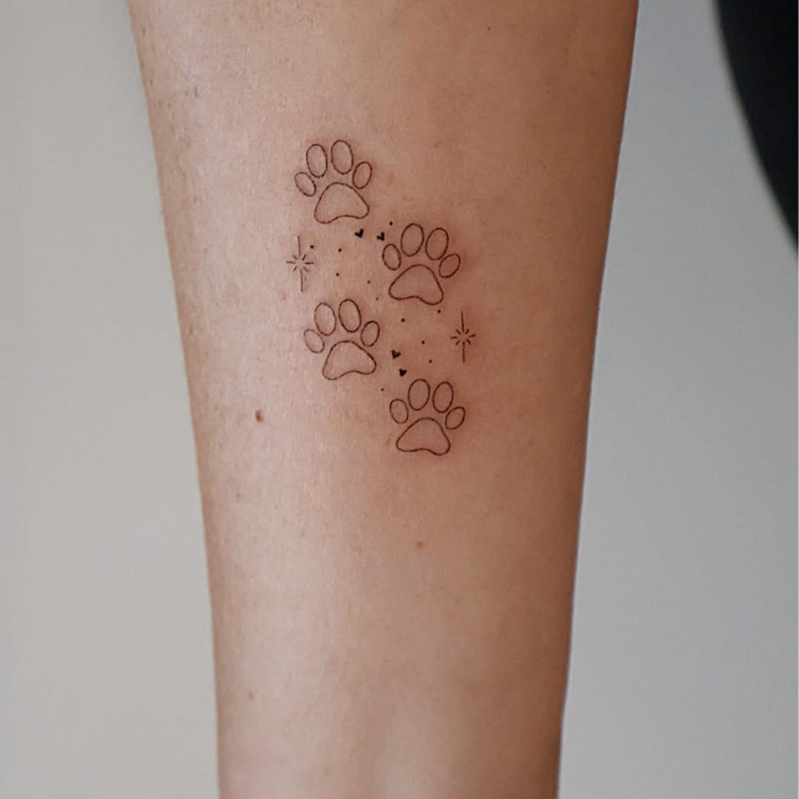 Glow Makeup Unisex Cute Simple Star Cat Claw Tattoo Sticker Lasting Waterproof Premium Tattoo Sticker