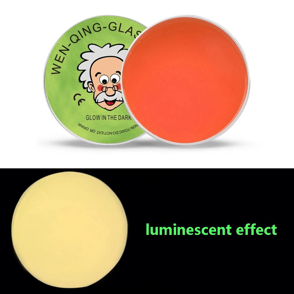Świecąca Plastelina z Kryształami Ciekłymi Wielokrotnego Użytku Kolorowa Glinka DIY Ręcznie Robiona Sensoryczna Zabawka Fidget Odstresowująca Plastelina do Ugniatania Ręczna Guma z Puszką
