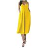Fashion Women Sexy Plus Size Sleeveless Pockets Camisole Dress