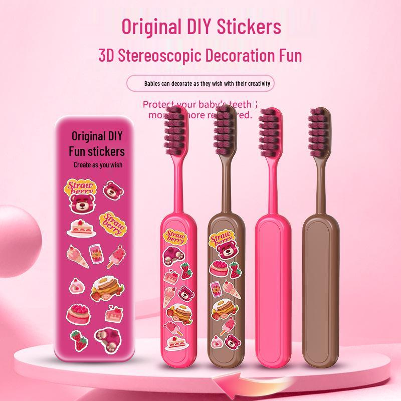 Children's Cartoon Soft Bristle Toothbrush, Ages 3-12, Suitable for Adults
