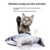 Electric Cat Toy Fish Pet Cat Toys Simulation Fish Swing Kitten Dance Fish Toy Funny Cats Chewing Playing Supplies USB Charging