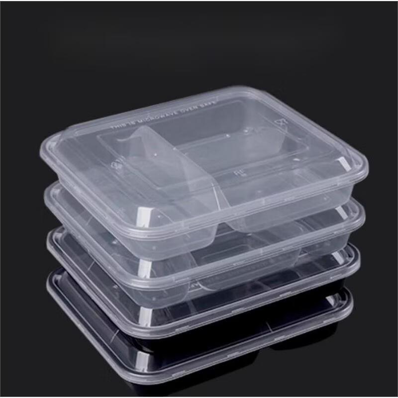 Disposable 4-Compartment Meal Prep Containers