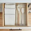 4 Pack Wide XL Drawer Organizer Clear Cabinet Insert Storage Solutions Kitchen Bathroom Pantry Decluttering Easy Visibility