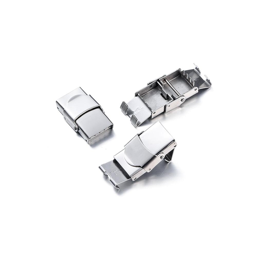 5ks spona z nerezové oceli Krimpovací čelistový háček Hodinky Páskové spony Connect Krajková přezka pro DIY kožené silikonové náramky Výroba šperků