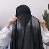 Muslim Women Bonnet + Chiffon Shawl Instant Under scarf Cap Islam Inner Scarf Headband Stretch Hijab Cover Headwrap Turbante