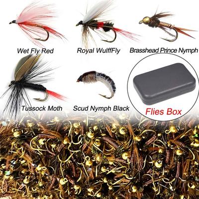 24 Teile/schachtel Angeln Locken Fliegen Insekten Verschiedene Stil Lachs Fliegen Forelle Trocken Fliegen Angeln Lockt