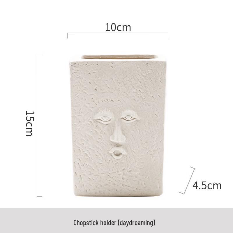 Light Luxury Ceramic Abstract Face Chopstick Holder