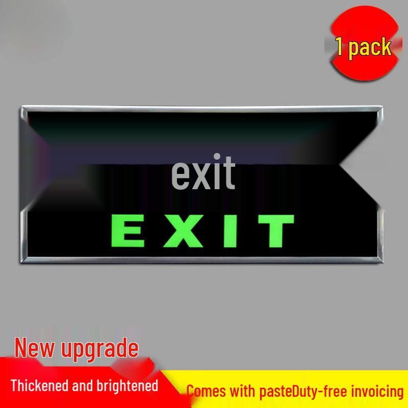 Glow-in-the-Dark Fire Exit Safety Sticker - No Electricity Needed for Stairwell Evacuation