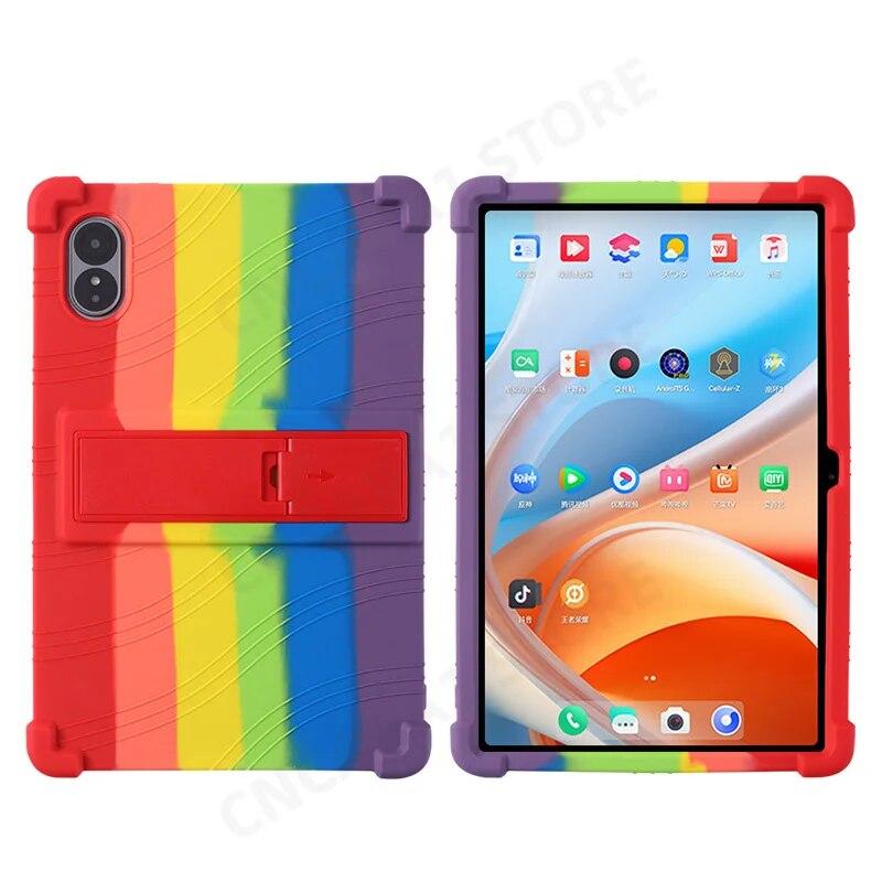 4 Thicken Cornors Silicon Cover with Kickstand For Alldocube iPlay 60 Lite 2024 Case 10.95" Tablet PC Shockproof Protector Funda