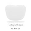 OULEX For Tesla Model 3 Y Flocking/Leather Car Seat Neck Pillow Soft Memory Neck Pillow High-Quality Headrest Lumbar Support