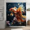 Golden Fish Shower Curtain Large Size Waterproof Bathroom Decor Customized Printing for Home Decoration
