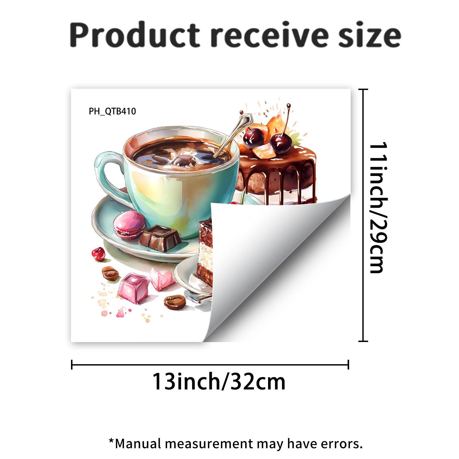 Новые вкусные десертные наклейки на стену для послеобеденного чая, водонепроницаемые наклейки на стену, съемные наклейки на стену