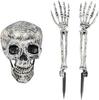 Halloween Decorations Simulation Hand Bone Skeleton Courtyard Ground Insertion Ghost Hand Bone Ghost Festival Decoration Props