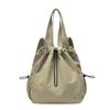 Mochila con cordón elegante de gran capacidad, bolso de mano informal para mujer