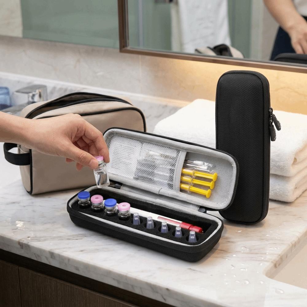 Waterproof Insulin Vial Protector 9 Slots Essential Oil Case Insulin Vial Storage Case  for Home