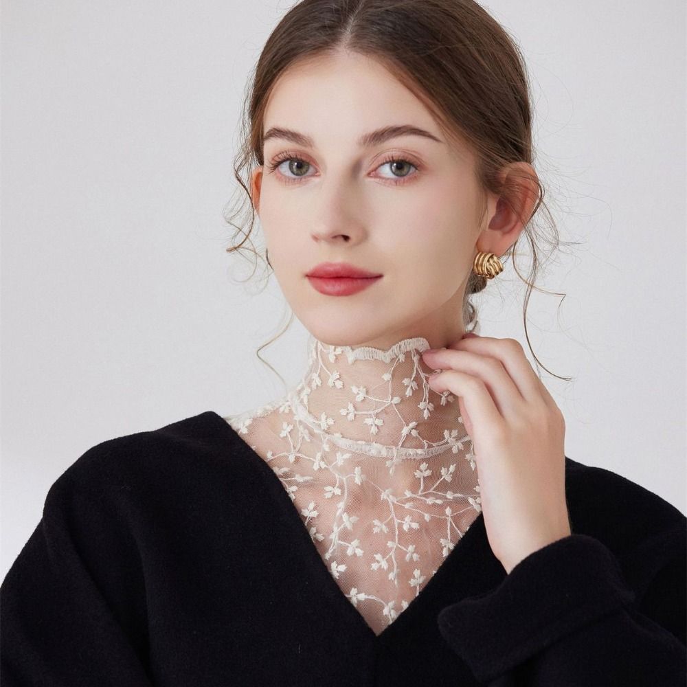 Black False Collar Petal False Blouse Beautiful Clothes Accessories  Girl