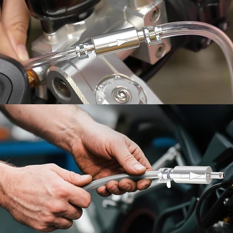 1PCS Brake Fluid Bleeder Hose with One-Way Non-Return Check Valve Auto Car Vehicle Motorcycle Brake Clutch Bleeder Hose Pipe Kit