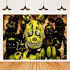 FNAF Five Nights Frygtelig Fødselsdagsfest Dekoration Baggrund Frygtelige Festartikler Banner Fotografi Baggrund Dreng Værelse Dekoration