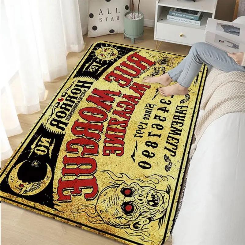 Halloween Ouija Board Indoor Long Rugs Nordic Style Home Doormat Bathroom-Toilet Mats Bedroom Toilet Rug