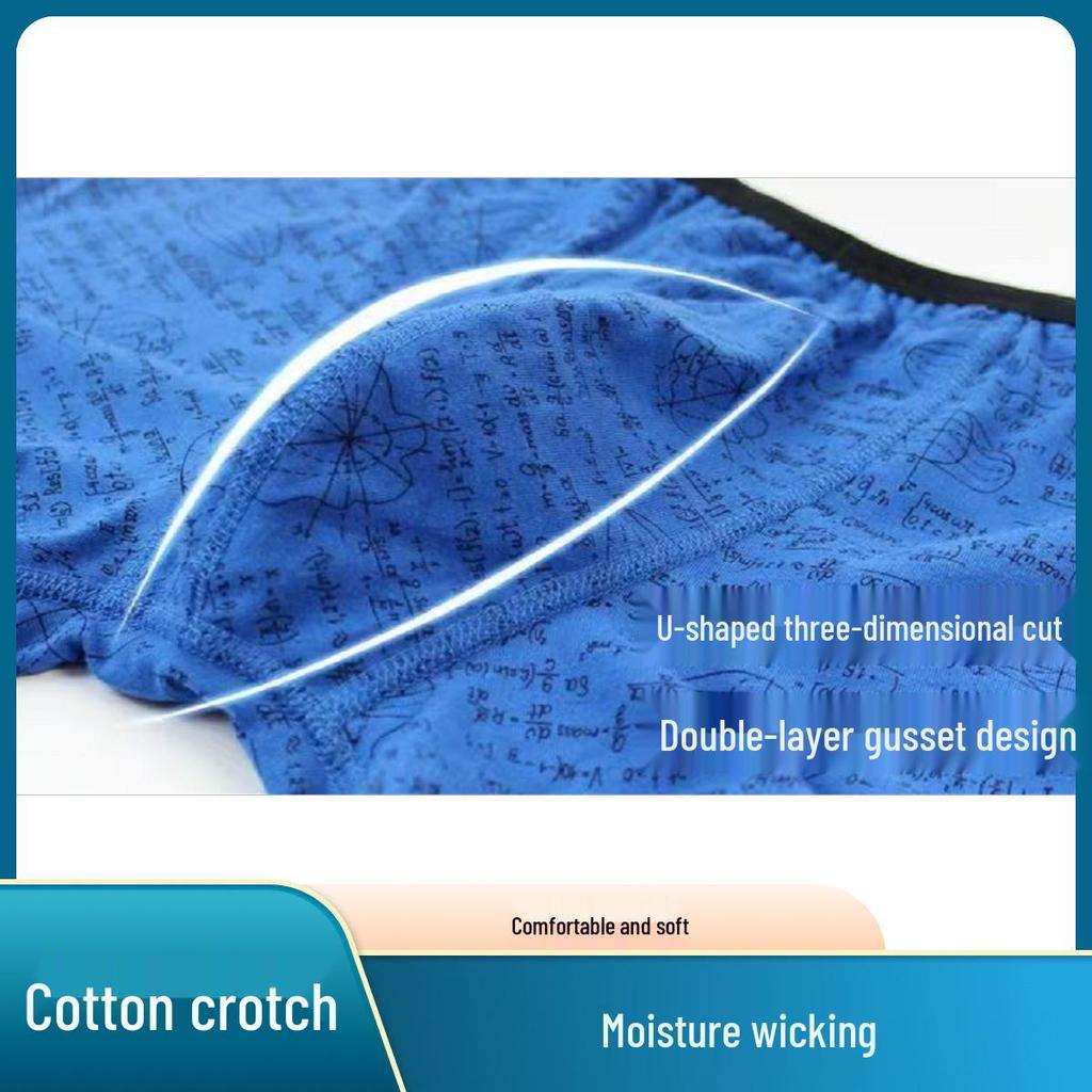 2-Pack Men's 100% Cotton Boxer Briefs: Washable, Durable, Mid-Rise, Comfortable, Breathable, Skin-Friendly, Moisture-Wicking.