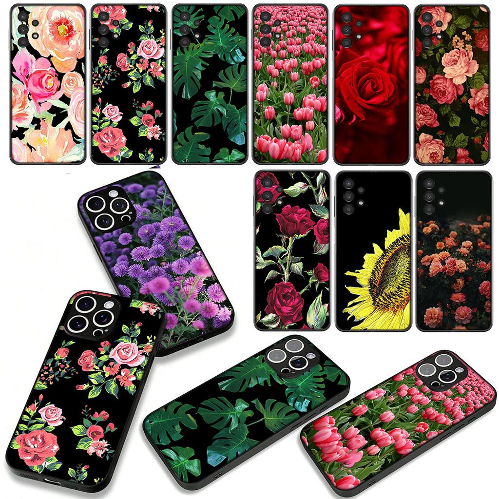 Phone Cover Summer Daisy Sunflower Floral Peony Flowe for OPPO A54 A40 A60 A80 A18 A16 A17 A38 A78 A79 A57 A55 A96 A15 A12 Case