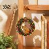 Festive Party Supplies 2Pcs Pearl Diamond Christmas Ornament Set, 2D Acrylic Glitter Hanging Gifts for Family Decor with Ribbon, Tree Pendant Holiday