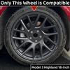 Jeu de 4 enjoliveurs 18 pouces Pour Tesla Model 3 Highland Performance Cache-moyeux Cache-roue de rechange Cache-roue complet Accessoires 2024