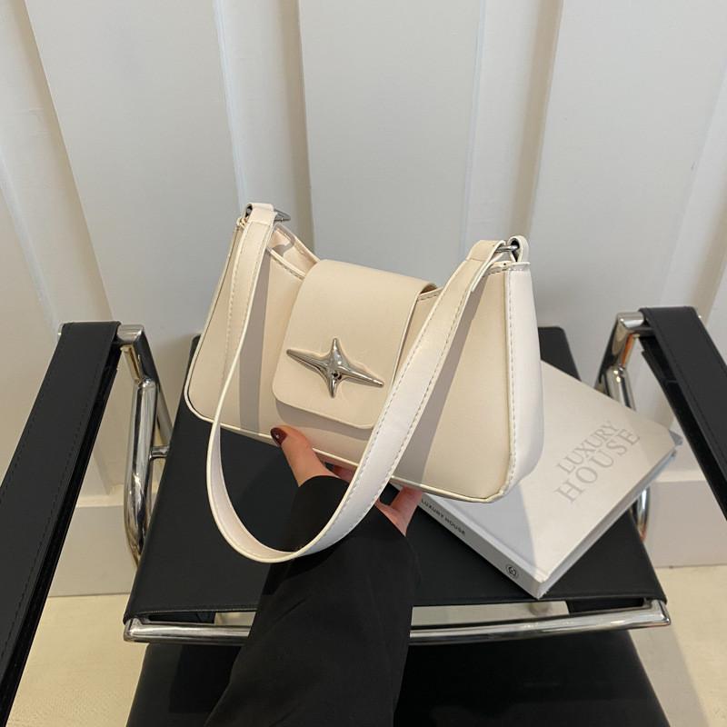 Fashionable Pu Leather Underarm Bag For Women Stylish Mid-size Shoulder Bag