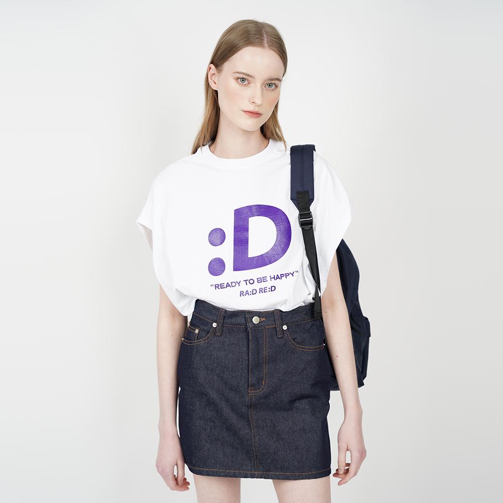 Rad Red White :D Purple Smile Sleeveless T-Shirt