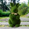 Easter Moss Rabbit Figurine Easter Bunny Decor Festive Decoration Artificial Moss Rabbit Easter Figurine for 2025 Spring Easter
