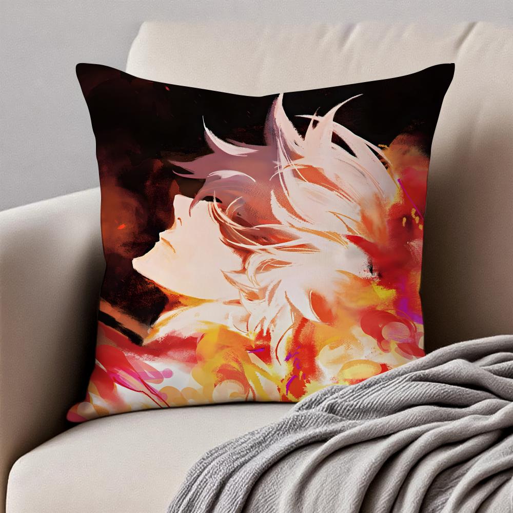 

Japanese Anime HHells Paradise Jigokuraku Cushion Cover Pillowcase Antidustmite Invisible Zipper Short Plush Sofa Cushion 30X30cm