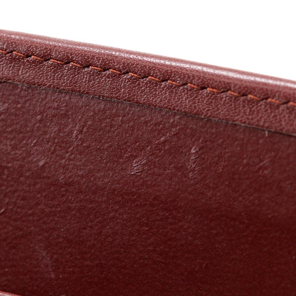Cartier Must Line Umhängetasche Bordeaux Kalbsleder Damen Gebraucht