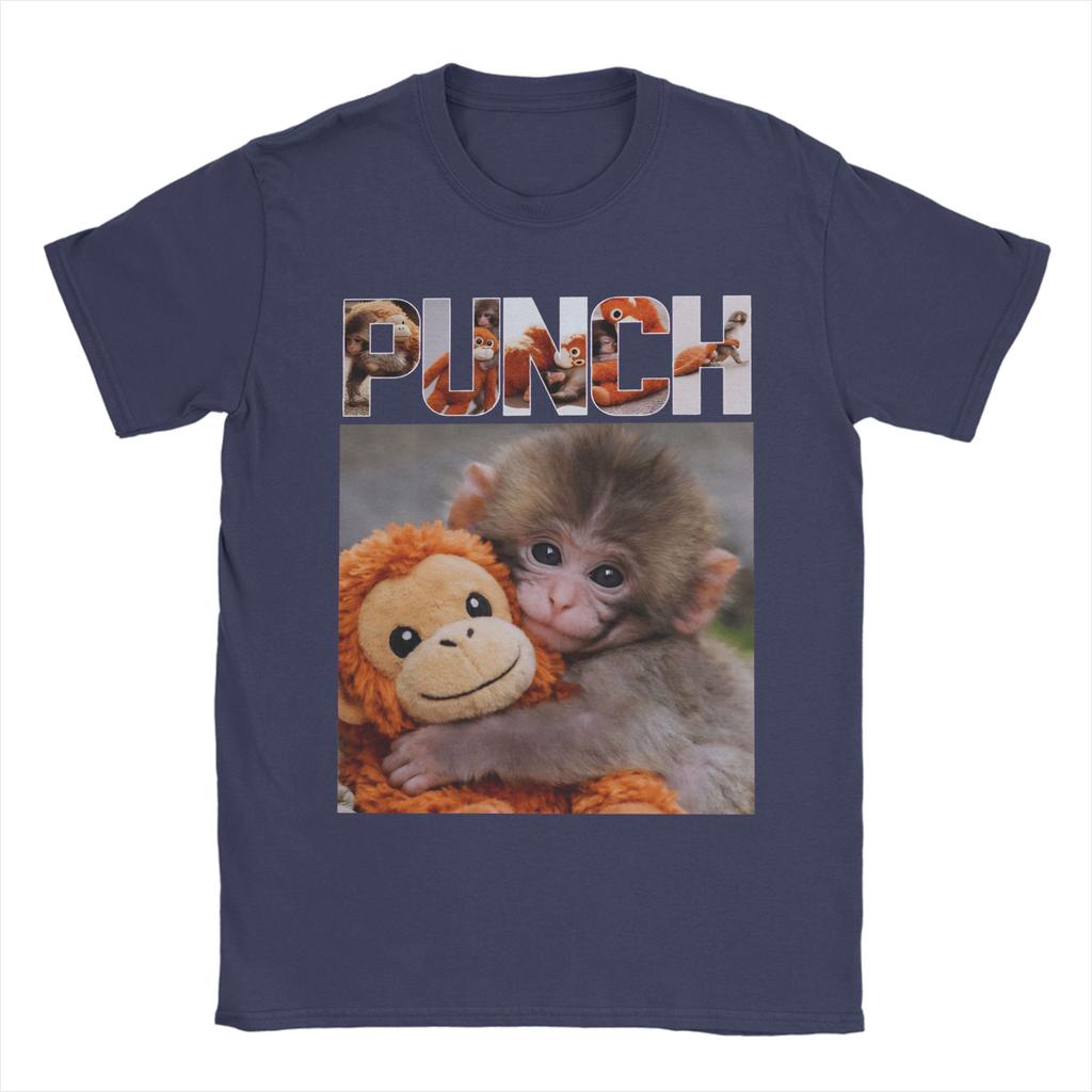 Leisure Punch Monkey Cute TShirts for Unisex Crew Neck Cotton T Shirt Short Sleeve Tees Summer Clothes