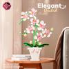 Flowers Bouquet Orchid Building Blocks Bonsai Plant Model Bricks Artificial Romantic Home Decoration Toys Birthday Gift For Girl
