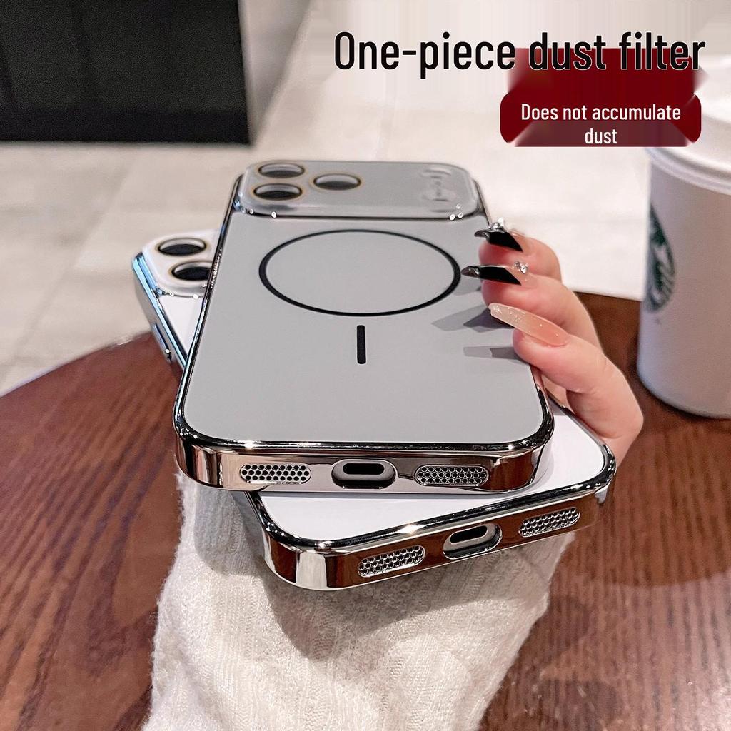 iPhone 17 Pro Max Galvanisiertes mattes magnetisches Gehäuse mit vollständiger Abdeckung der Kameralinse