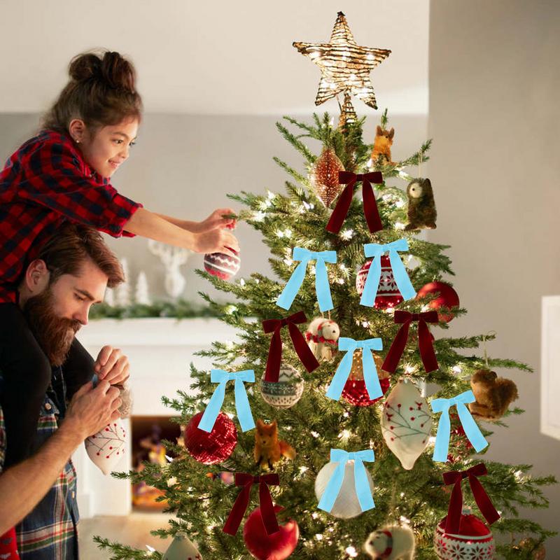 Flocking Ribbon Christmas Velvet Ribbon Orranment Packaging Ribbon for Gift Wrapping Bowknot Christmas Ribbon Party Decorations