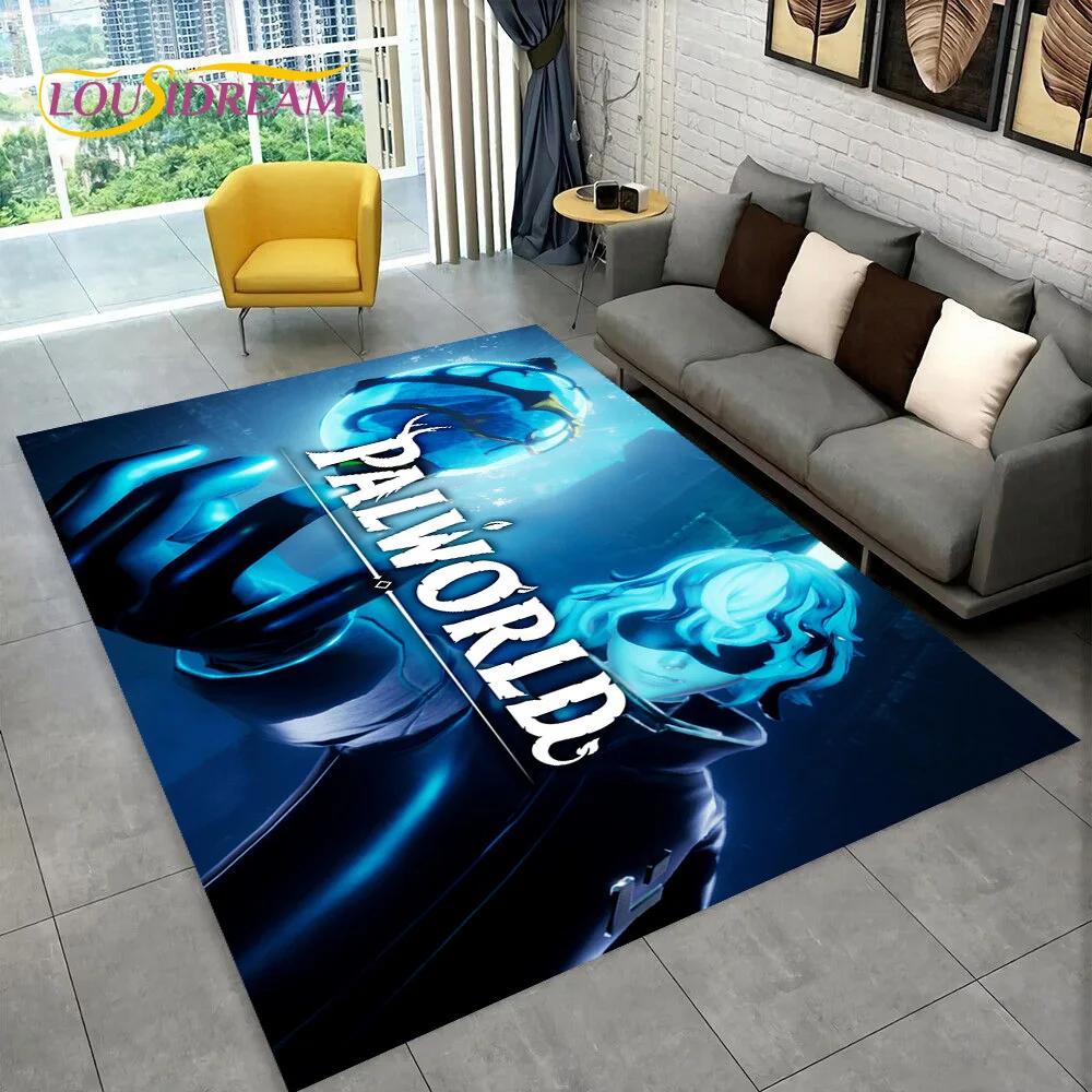3D Cartoon Palworld Spiel Teppich für Zuhause Wohnzimmer Schlafzimmer Sofa Fußmatte Dekoration, Kinderteppich Rutschfeste Bodenmatte Geschenk