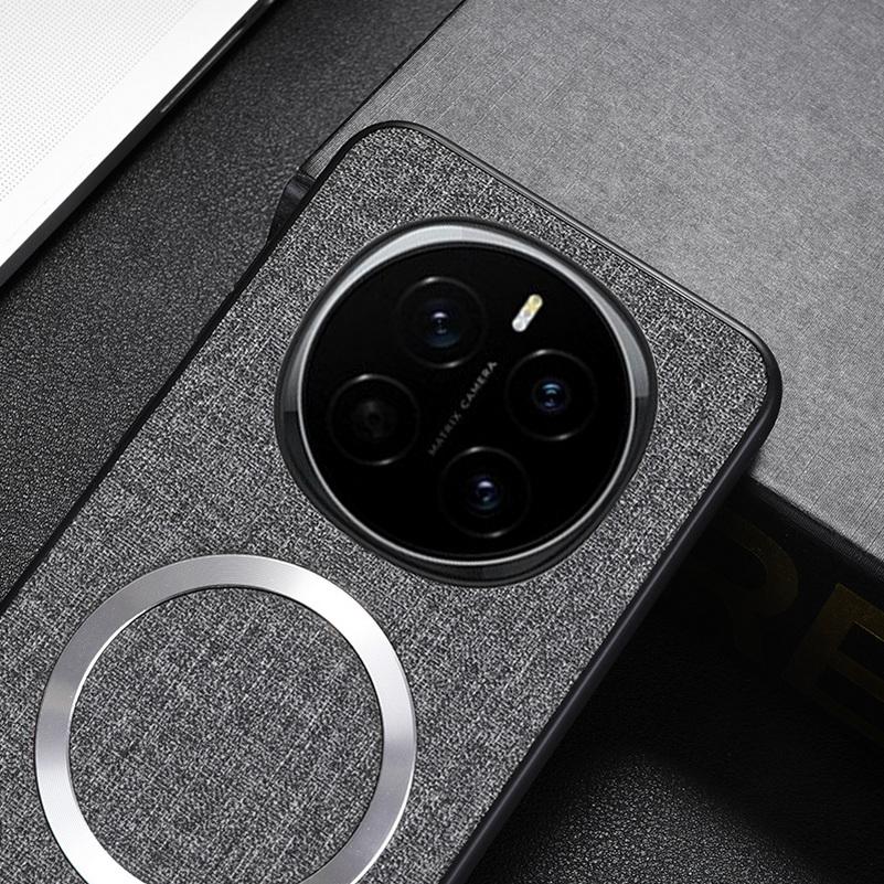 Magsafe Magnetic Plain Leather Case For Honor Magic 7 Pro Magic7 Honor 200 Pro 200 Lite  Cloth Wireless Charging Cover