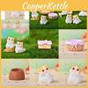 Cute Resin Orange Tabby Cat Basket Accessories For Diy Fairy Garden Decor
