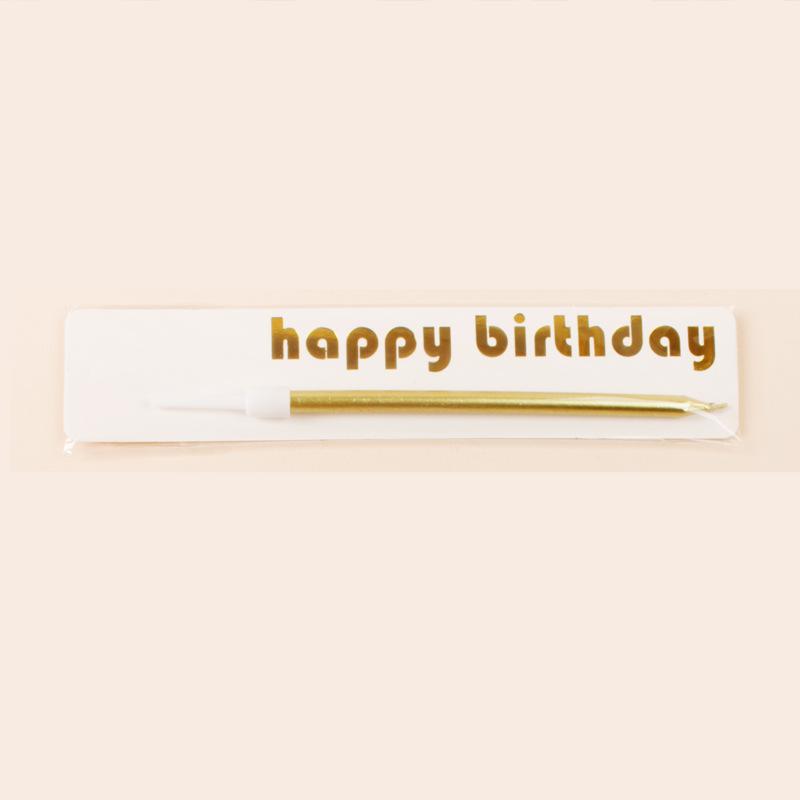 Metallic Paint Birthday Candle Set, Cake Baking Creative Local Tyrant, Monochrome Single Pencil Candle