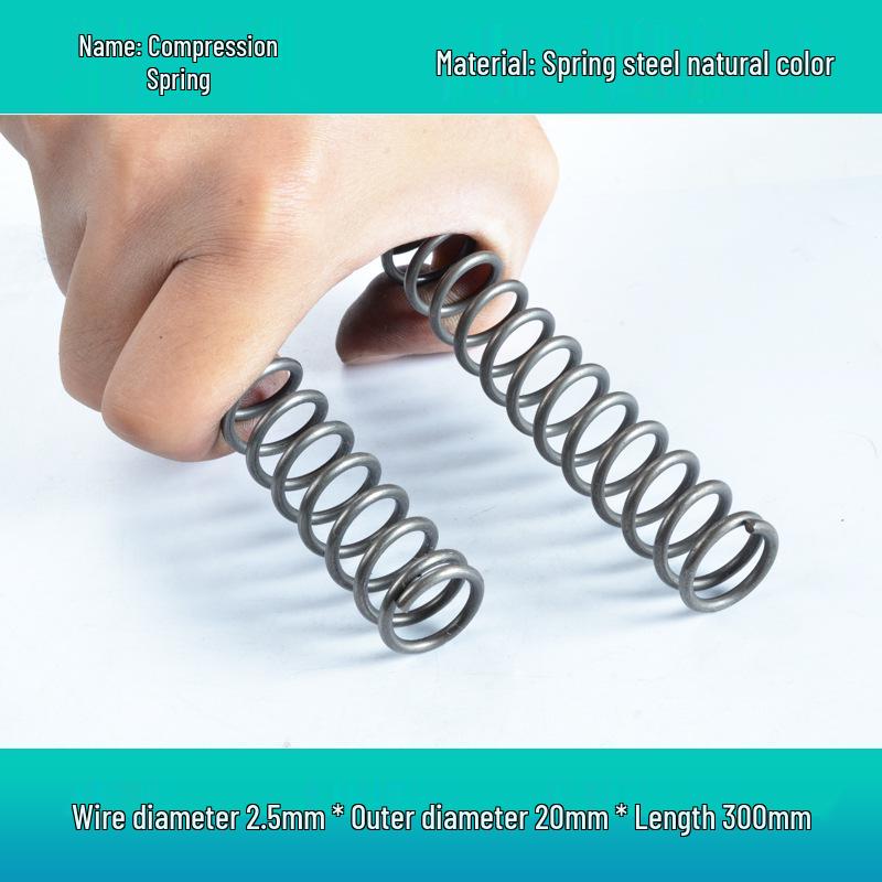 Steel Wire Compression Spring, 1.2-50mm Diameter, Long, Thin & Durable, Yellow, 300 Available