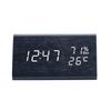 Triangular Wooden LED Alarm Clock Adjustable Brightness Humidity and Temperature Display Electronic Alarm Clock Voice-activated