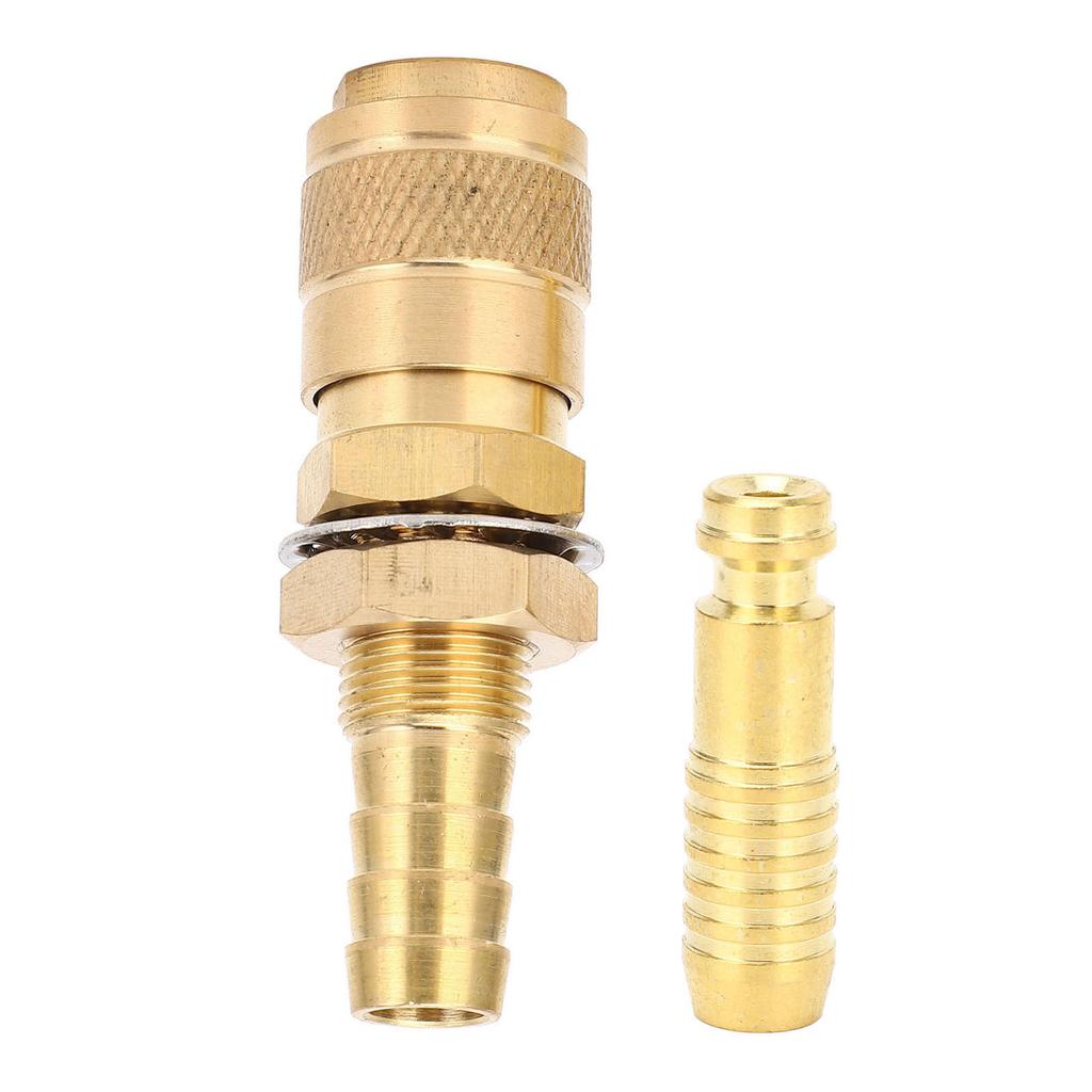 Vattenkyld gasadapter Mässing Svetsbrännare Gas Vatten Snabbkoppling för PTA DB MIG TIG 10mm 0.39in