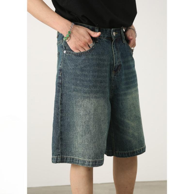 Denim Shorts Men's Summer Five-point Pants Loose Casual Pants
